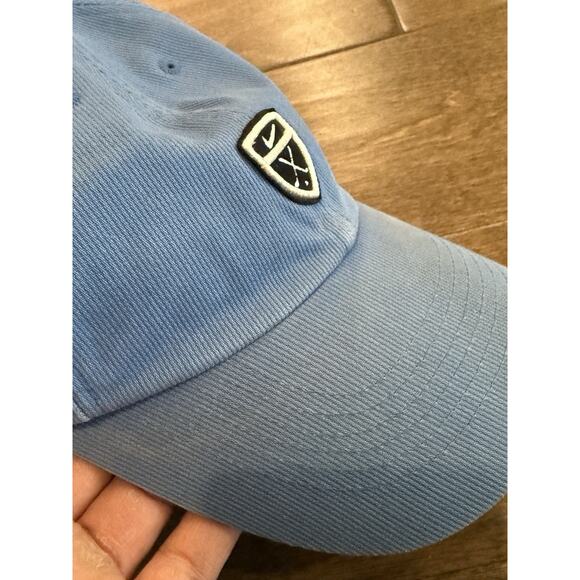 Vintage Y2K Nike Mens Blue Shield Swoosh Corduroy Adjustable Strapback Hat Cap - Picture 10 of 10